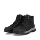 Schwarze Rieker Herren Schnürstiefel 30301-00 mit dem umdrehbaren Glacier Grip. Schuhpaar seitlich schräg.