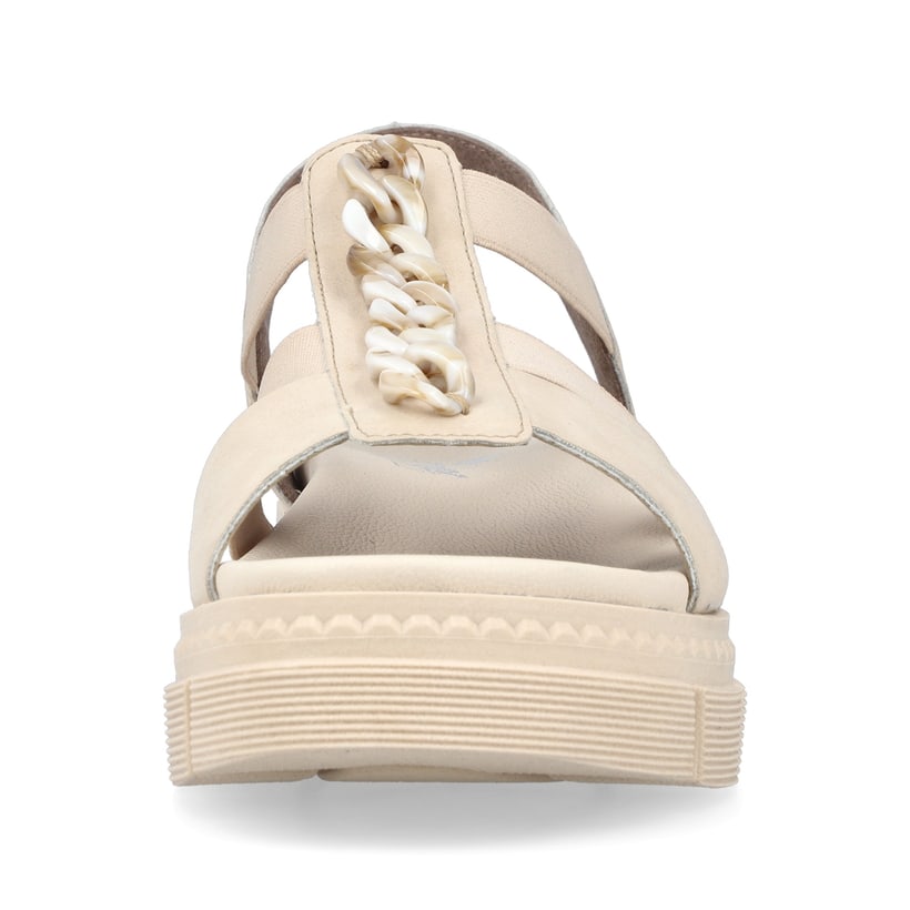 Hellbeige Rieker Damen Riemchensandalen V5350-60 mit einer leichten Profilsohle. Schuh Innenseite
