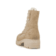 
Braunbeige Rieker Damen Schnürstiefel 76843-61 mit Schnürung und Reißverschluss. Schuh von hinten
