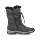 Graue Rieker Damen Schnürstiefel M9684-45 mit wasserabweisender TEX-Membran. Schuh Innenseite.