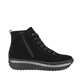 Schwarze Rieker Damen Sneaker High W0960-00 mit TR-Sohle mit weichem EVA-Inlet. Schuh Innenseite.