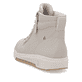 Baskets montantes Rieker beiges pour femme W0164-60 en cuir lisse. Chaussure vue de dessus.