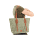 Rieker Damen Shopper H1516-54 in Khakigrün aus Kunstleder mit Reißverschluss. Shopper getragen.