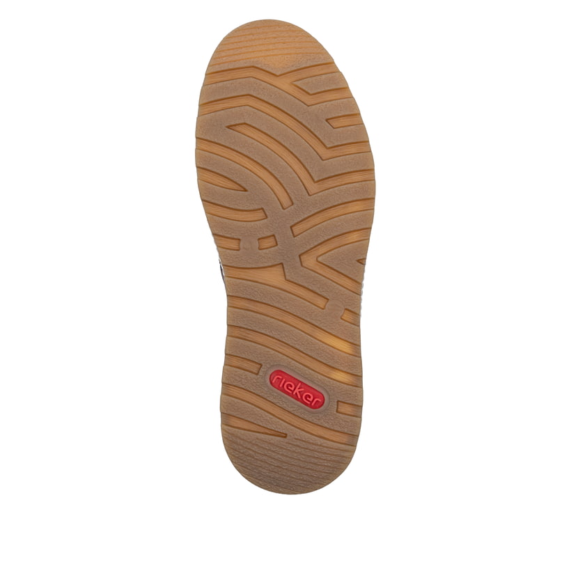 Braune Rieker Herren Sneaker High 37006-25 mit Reißverschluss sowie Extraweite H. Schuh Laufsohle.