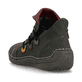 Grüne Rieker Damen Kurzstiefel 72581-54 mit bunten Details sowie Reißverschluss. Schuh von hinten.