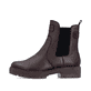 Dunkelrote Rieker Damen Chelsea Boots 75860-35 aus Glattleder mit Reißverschluss. Schuh Außenseite.