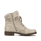 Vanillebeige Rieker Damen Schnürstiefel 71218-62 mit Schnürung und Reißverschluss. Schuh Innenseite
