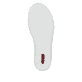 Weiße Rieker Damen Sneaker Low L88W2-80 in Löcheroptik mit einer Schnürung. Schuh Laufsohle.