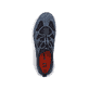 Mocassins Rieker bleus pour homme B6678-14 en optique à trous. Chaussure vue de dessus.