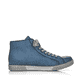Azurblaue Rieker Damen Schnürschuhe Z1221-14 mit Schnürung und Reißverschluss. Schuh Innenseite