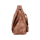 Sac Ã  main Rieker H1340-22 en marron avec design Ã  carreaux, pendentif stylé, fermeture éclair et poche pour téléphone portable. Côté gauche.