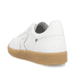 Weiße Rieker Herren Sneaker Low U2200-80 mit Schnürung sowie abriebfester Sohle. Schuh von hinten.