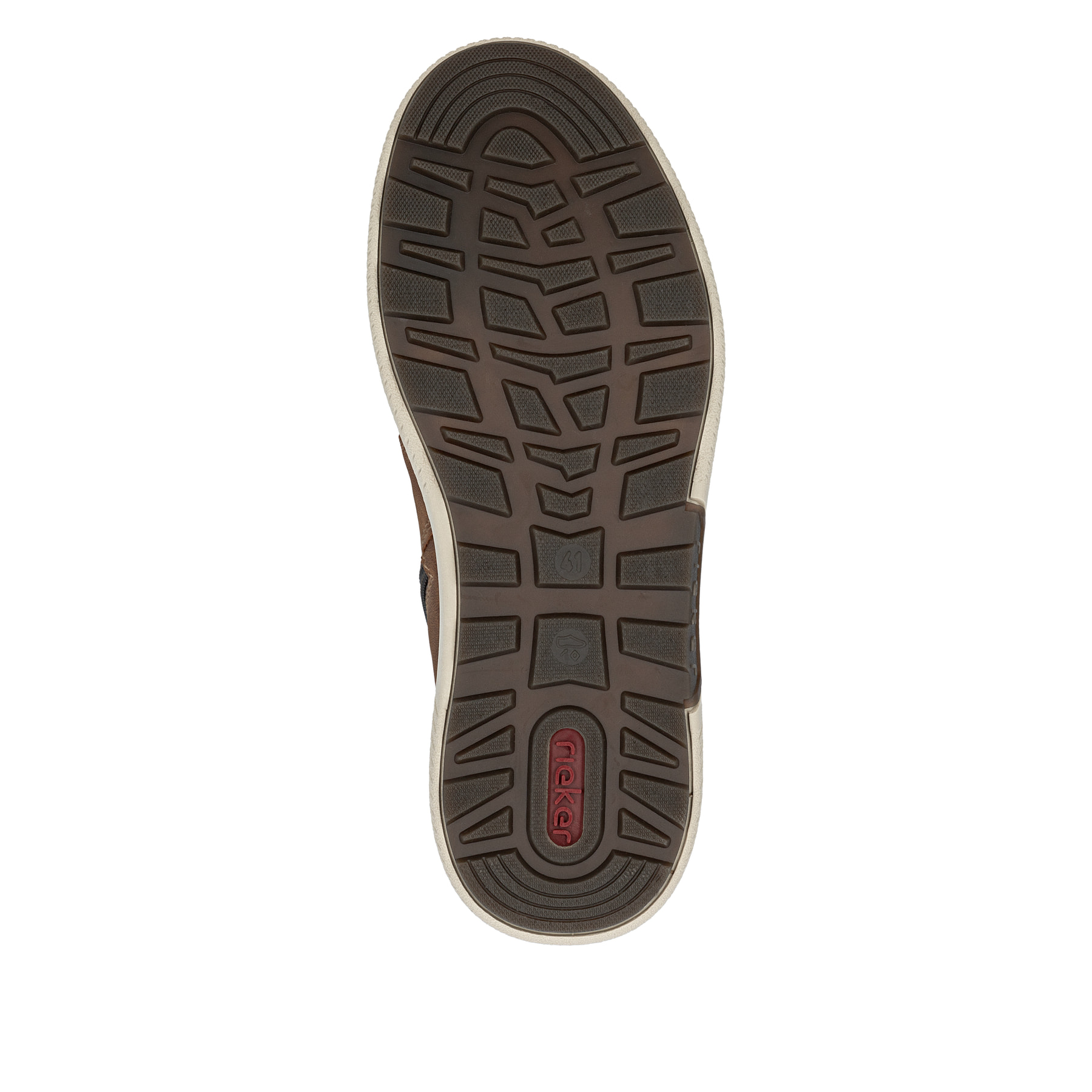 Bottes à lacets Rieker marron pour homme B3302-24 avec membrane RiekerTEX. Semelle extérieure de la chaussure.
