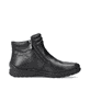 Glanzschwarze Rieker Damen Kurzstiefel 48999-00 mit einer schockabsorbierenden Sohle. Schuh Innenseite