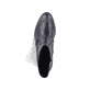 Schwarze Rieker Damen Kurzstiefel Y0581-00 mit modernen Ziernähten. Schuh von oben.