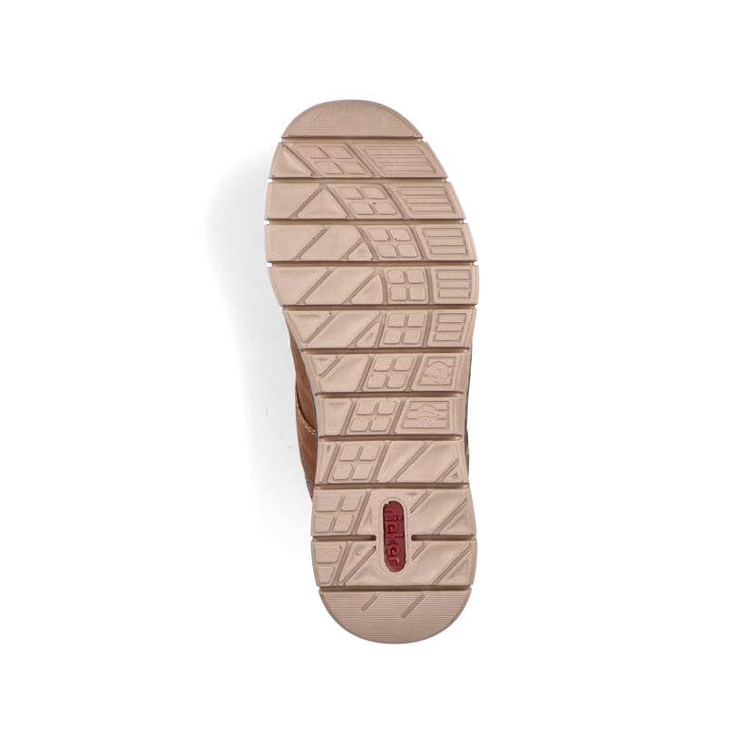 Zimtbraune Rieker Herren Schnürstiefel B5632-24 mit einer schockabsorbierenden Sohle. Schuh Laufsohle