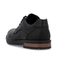 Schwarze Rieker Herren Schnürschuhe 14603-00 mit der Komfortweite G 1/2. Schuh von hinten.