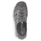 Graue Rieker Herren Slipper 08065-02 mit einem Gummizug sowie der Komfortweite G. Schuh von oben.