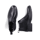 Schwarze Rieker Herren Chelsea Boots 33484-00 aus Glattleder. Schuh von oben, liegend.
