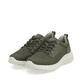 Grüne Rieker Herren Sneaker Low U0503-54 mit flexibler und ultra leichter Sohle. Schuhpaar seitlich schräg.