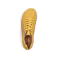 Gelbe Rieker Damen Schnürschuhe 52824-68, Barfußschuhe mit runden Ziernähten. Schuh von oben.