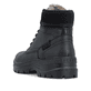 Schwarze Rieker Herren Schnürstiefel F5400-00 aus Glattleder mit Flip-Grip Sohle. Schuh von hinten.