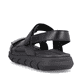 Schwarze Rieker Herren Trekkingsandalen 20800-00 mit einer super leichten Sohle. Schuh von hinten.