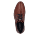 Braune Rieker Herren Slipper 11303-24 mit Schnürung sowie der Komfortweite G 1/2. Schuh von oben.