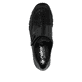 Mocassins Rieker noirs pour femme 537C0-00 avec perles noires. Chaussure vue de dessus.