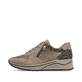 Baskets basses Rieker beiges pour femme N9503-20 avec imprimé léopard. Côté extérieur de la chaussure.