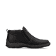Asphaltschwarze Rieker Herren Kurzstiefel 05357-00 mit einer leichten Sohle. Schuh Innenseite