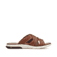 Braune Rieker Herren Pantoletten 25292-24 mit einem Klettverschluss. Schuh Innenseite.