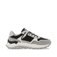 Schwarze Rieker Herren Sneaker Low U1300-00 mit einer Schnürung. Schuh Innenseite.