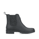Asphaltschwarze Rieker Damen Chelsea Boots P8260-00 mit Elastikeinsatz. Schuh Innenseite.