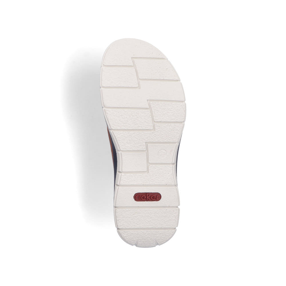 Braune Rieker Herren Pantoletten 25199-22 mit der Komfortweite G 1/2. Schuh Laufsohle.