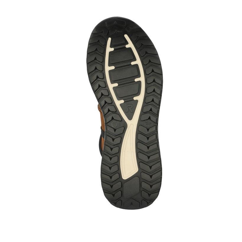 Braune Rieker Herren Sneaker Low U0100-22 mit wasserabweisender TEX-Membran. Schuh Laufsohle.