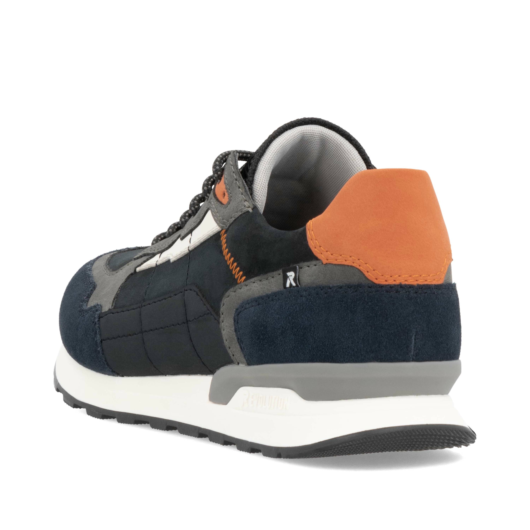 Beige Rieker Herren Sneaker Low U0307-80 mit einer griffigen und leichten Sohle. Schuh Außenseite gespiegelt.