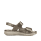 Bronzene Rieker Damen Riemchensandalen 60462-90 mit einem Klettverschluss. Schuh Innenseite.