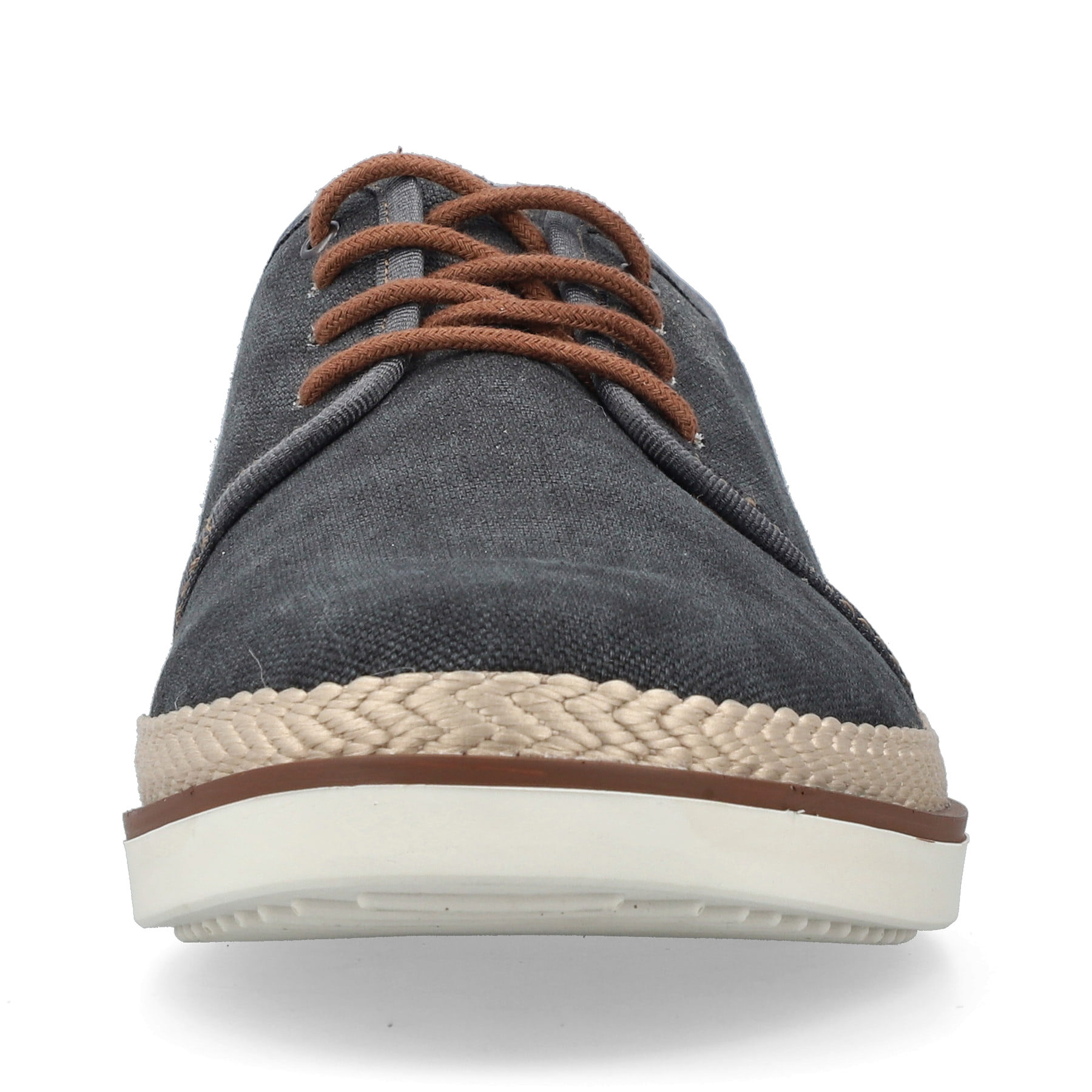 Graue Rieker Herren Schnürschuhe B2310-45 mit der Komfortweite G 1/2. Schuh von vorne.