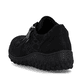 Baskets basses Rieker noires pour femmes 59501-00 avec fermeture éclair. Chaussure vue de l'arrière.