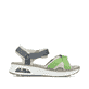 Mehrfarbige Rieker Damen Trekkingsandalen 65660-90 mit Rieker Air Sohlenfenster. Schuh Innenseite.