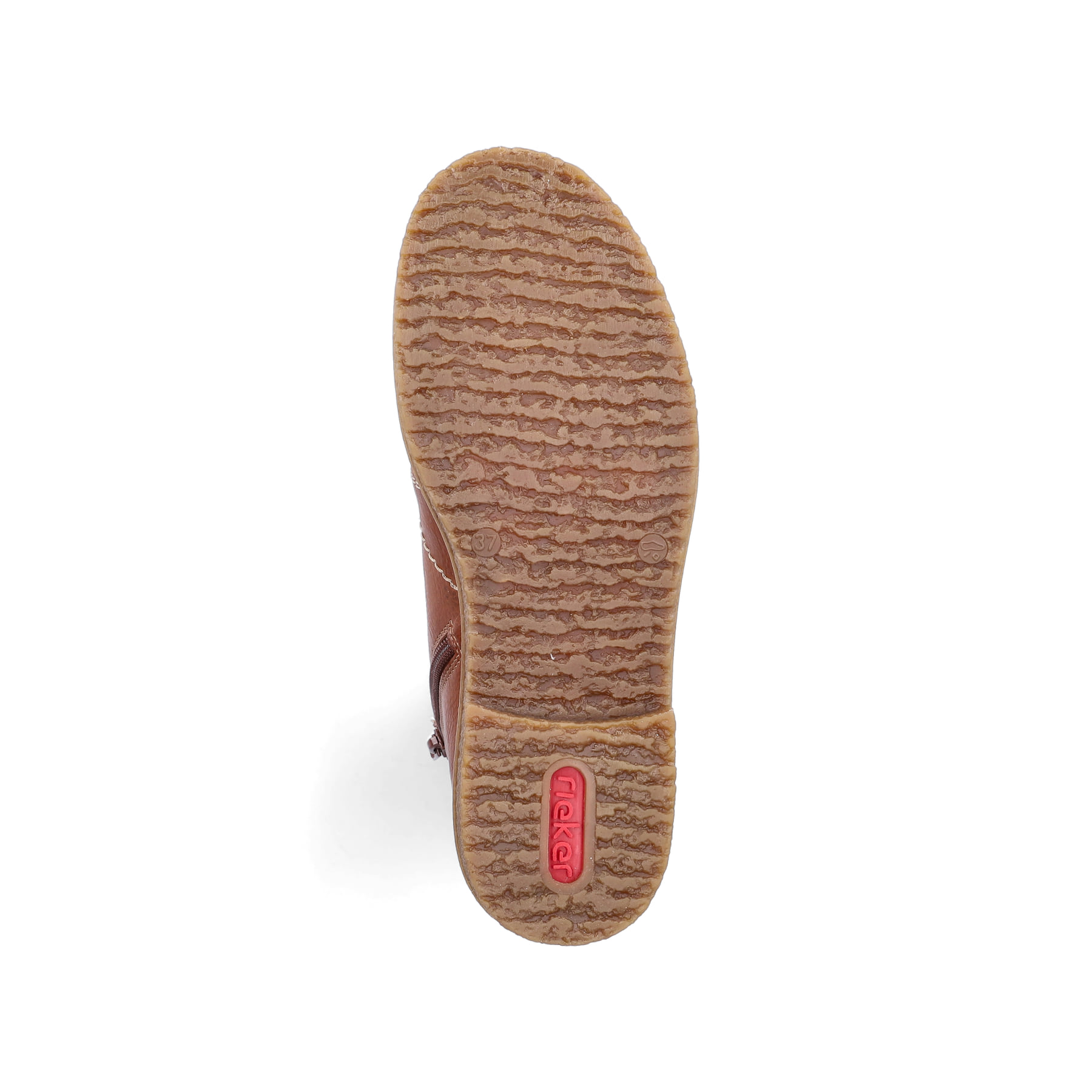 Braune Rieker Damen Schnürstiefel 73501-24 mit modernen Ziernähten. Schuh Laufsohle.