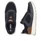 Blaue Rieker Herren Sneaker Low B0700-14 mit Schnürung sowie der Komfortweite G. Schuh von oben, liegend.
