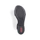 Schwarze Rieker Riemchensandaletten 64952-00 mit trendigen Schnalle. Schuh Laufsohle.