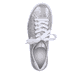 Metallische Rieker Damen Sneaker Low N49W1-90 mit einer Schnürung. Schuh von oben.