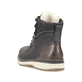 
Nachtschwarze Rieker Herren Schnürstiefel 39440-00 mit Schnürung und Reißverschluss. Schuh von hinten