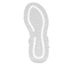 Weiße Rieker Damen Trekkingsandalen W2951-80 mit einem Klettverschluss. Schuh Laufsohle.