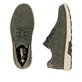 Khakifarbene Rieker Herren Sneaker Low B3317-54 mit modernen Ziernähten. Schuh von oben, liegend.