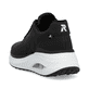 Schwarze vegane Rieker Damen Sneaker Low W2700-00 mit einer Schnürung. Schuh von hinten.