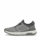 Graue Rieker Herren Slipper 06150-40 mit einem Gummizug sowie einem Gel-Fußbett. Schuh Außenseite.